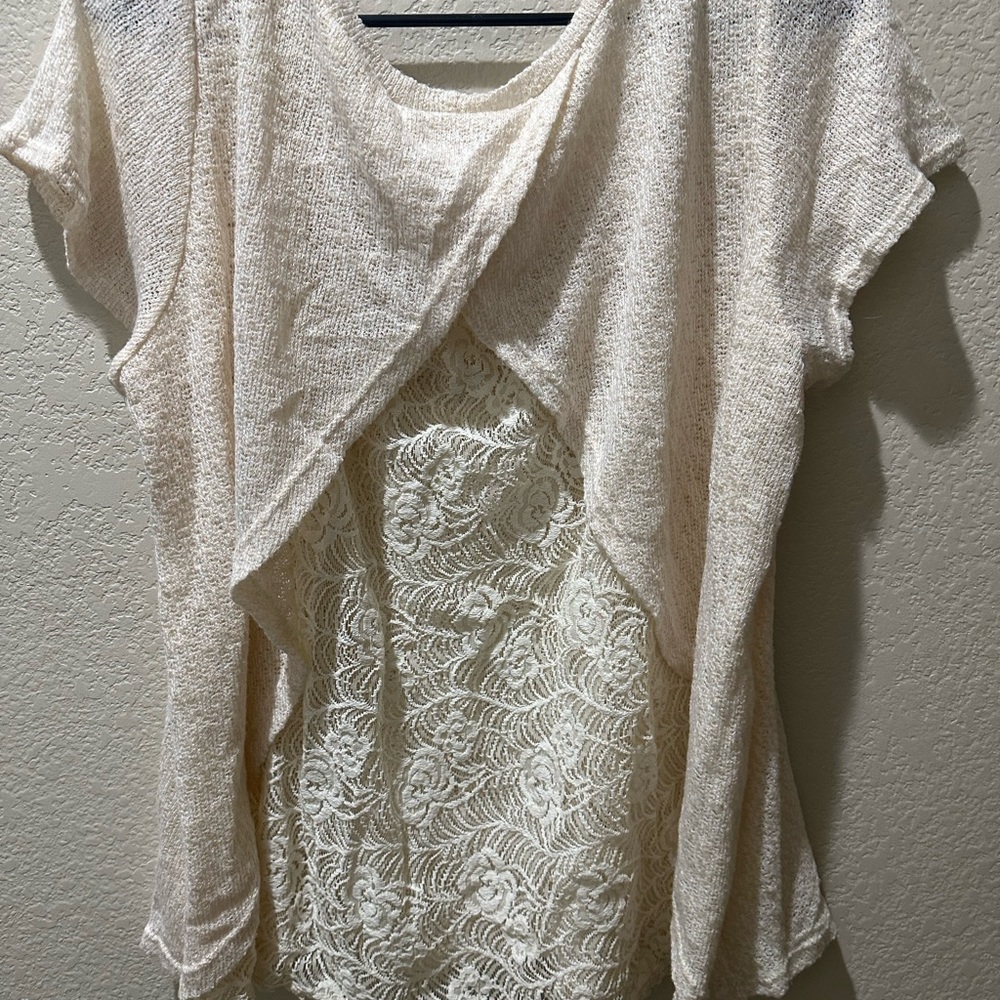 Cream plus size top from torrid